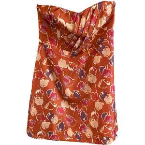 NWOT American Eagle Strapless Tulip Floral Shimmer Mini Dress Size 2